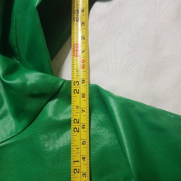 VINTAGE Lacoste IZOD Gator Nylon Pullover Hooded Rain Jacket Windbreaker Green M - Picture 12 of 14